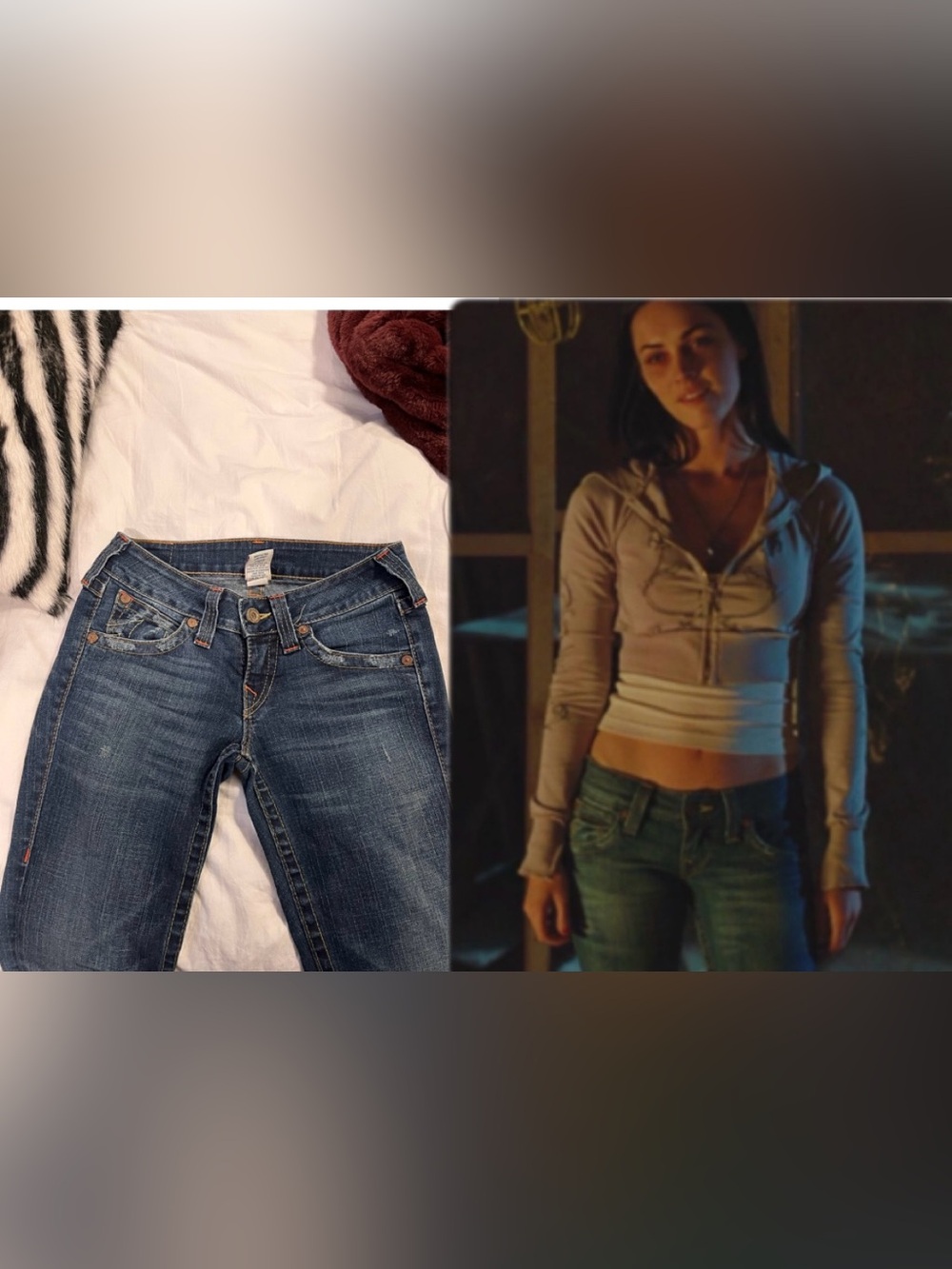 Vintage 2000s True Religion Low Rise Dark Blue Skinny Jeans